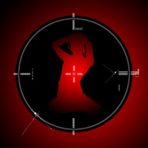 Image of a woman as a target.